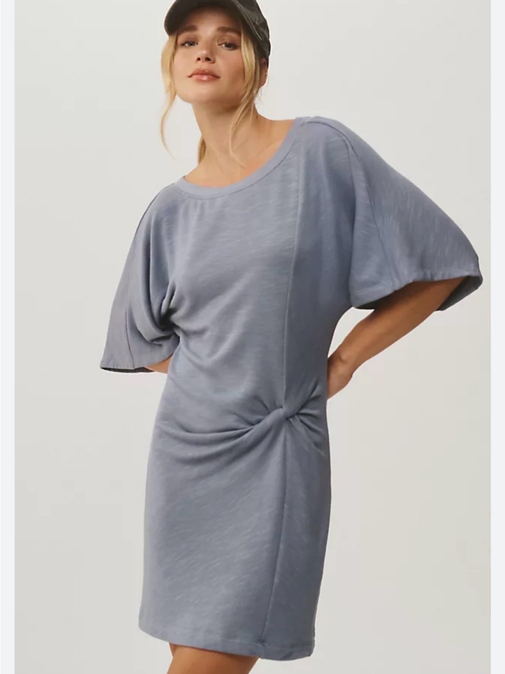 Daily Practice by Anthropologie Side-Twist Mini T-Shirt Dress size